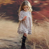 Children Girl Summer Dress Spring Children Long Sleeve Ruffle Princess Dress