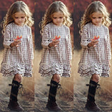 Children Girl Summer Dress Spring Children Long Sleeve Ruffle Princess Dress