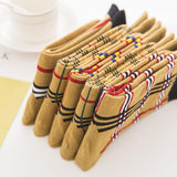 Thick Plaid All Cotton Mid-Calf Length Socks TB Women's Socks