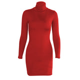 Hot Women in Tight Dresses Autumn and Winter Women's Dress Slim-Fit Hip Skirt