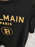T Shirt Balmain Spring/Summer Cotton Gilding Letters Short-Sleeved T-shirt for Men and Women