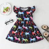 Children Girl Summer Dress Summer Colorful Monogamous Monster Princess Dress