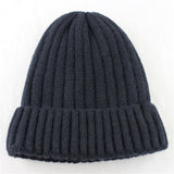 Men's Winter Hats Men's and Women's Knitted Hats Winter Fashion Woolen Hat Fleece-Lined Warm