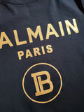 T Shirt Balmain Spring/Summer Cotton Gilding Letters Short-Sleeved T-shirt for Men and Women