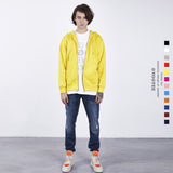 Black Zip Up Hoodie Pure Thickened Zipper Hooded Sweater Cardigans for Men and Women