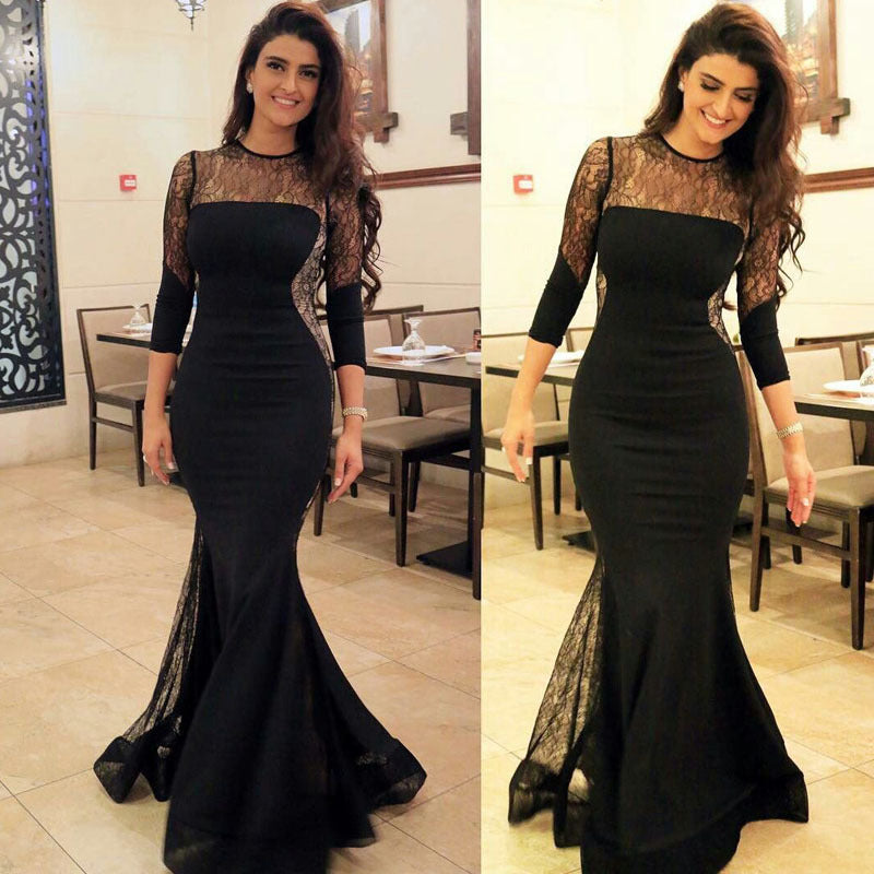 Formal Dresses & Gowns Winter Women's Sexy Lace Slim Formal Dress