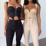 Music Festivals Rave Outfits Girls Tops Spring and Summer Women's Clothing Sexy Slim Vest