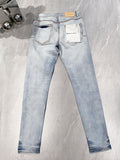 Purple Brand Jeans Blue Printed Letter Jeans