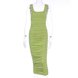 Victoria Beckham Dresses Autumn And Winter Solid Color Sleeveless Slim Fit