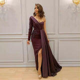 Bohemian Chic Wedding Guest Dress Evening Dress Women's Dinner Catwalk Long Slit Slimming Large Size Slim Fit