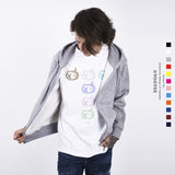 Black Zip Up Hoodie Pure Thickened Zipper Hooded Sweater Cardigans for Men and Women