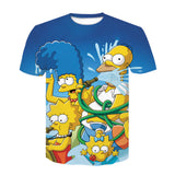 Homer Simpson Shirt Spring and Summer Men's Short-Sleeved Printed T-shirt