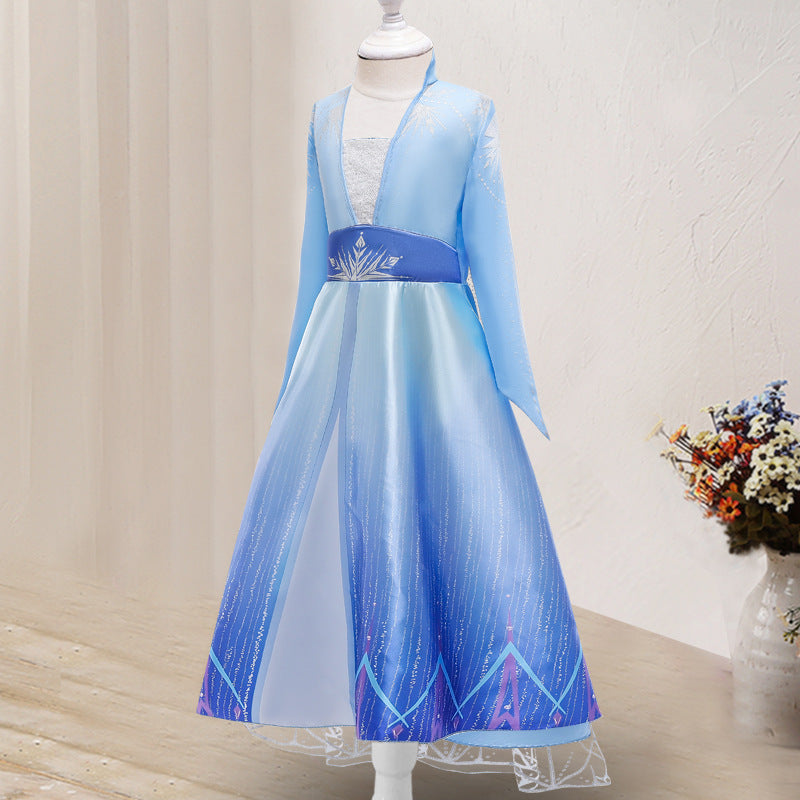 Halloween Frozen Dress Toddler Princess Elsa Dress Frozen 2 Aisha Children's Holiday Dress Costume