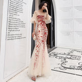 Bohemian Coachella Outfits Fishtail Evening Dress Female Fairy Banquet Temperament Long Lady Fantasy Mori