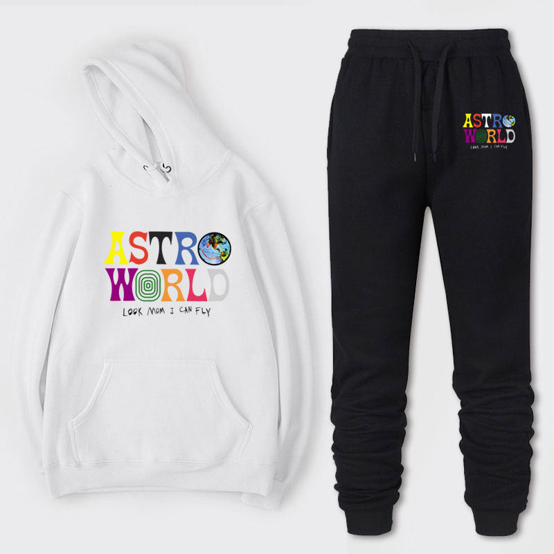 Travis Scott Astroworld Hoodie & Pant 2 Piece Set Printed Men and Women Fashion Casual Top
