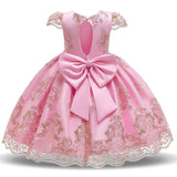 Toddler Girls Sequin Gown Dress Girls' Wear Female Older Children's Dress Sequined Princess Dress Lace