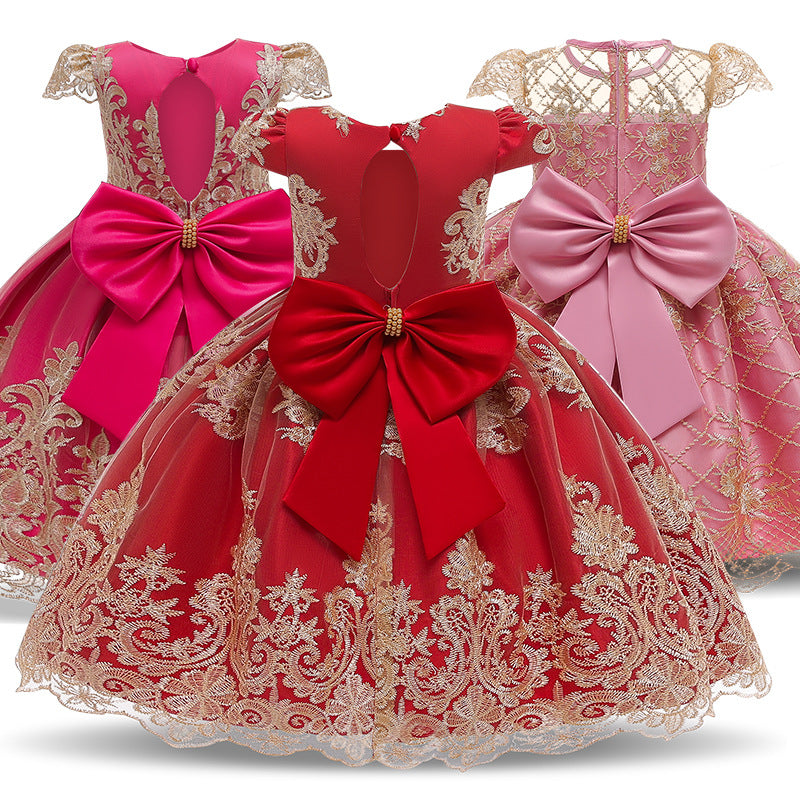 Toddler Girls Sequin Gown Dress Children's Dress Princess Dress for Girls Wedding Dress