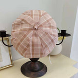 Check Beret Hat Plaid Hat for Children Spring and Summer