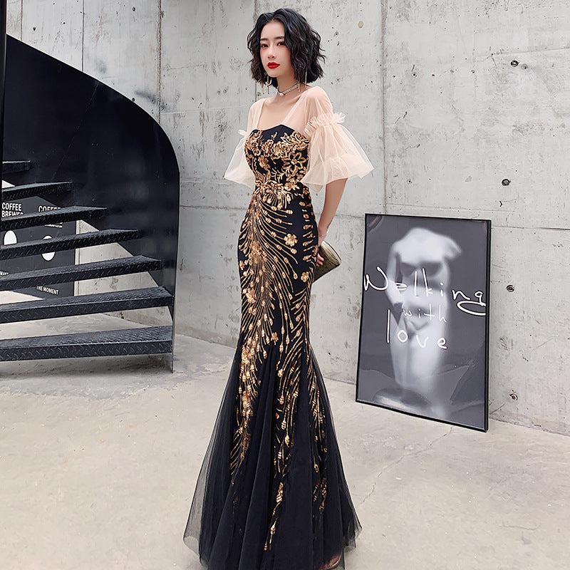 Bohemian Coachella Outfits Fishtail Evening Dress Female Fairy Banquet Temperament Long Lady Fantasy Mori