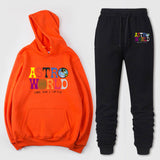 Travis Scott Astroworld Hoodie & Pant 2 Piece Set Printed Men and Women Fashion Casual Top