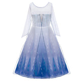 Halloween Frozen Dress Toddler Spring and Autumn Frozen 2 Princess Elsa Mesh Floral Print Princess Performance Dress