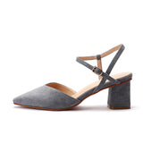 Nude Strappy Block Heels Women's Sandals