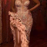 Lady Gaga Dress Sexy Sequined Evening Dress