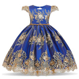 Toddler Girls Sequin Gown Dress Personality Backless Dress Bow Children Shirt Mesh Formal Dress