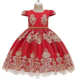 Toddler Girls Sequin Gown Dress Girls' Wear Female Older Children's Dress Sequined Princess Dress Lace