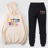 Travis Scott Astroworld Hoodie & Pant 2 Piece Set Printed Men and Women Fashion Casual Top