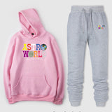 Travis Scott Astroworld Hoodie & Pant 2 Piece Set Printed Men and Women Fashion Casual Top