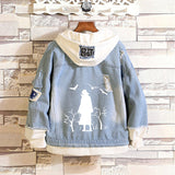 Comic Denim Jacket Men's and Women's Casual Loose Denim