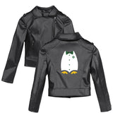Graphic Leather Jacket Women the Second Season around the Irish Festival Street Trend Women's Leather Top