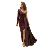 Wedding Guest Dress Dinner Party Catwalk Dress Long Host Split Plus Size Slim Fit Dress