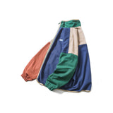 Varsity Jacket Vintage Spring Stand Collar Coat Campus Literary Style Two-Sided Wear Stitching Jacket Men