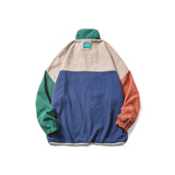 Varsity Jacket Vintage Spring Stand Collar Coat Campus Literary Style Two-Sided Wear Stitching Jacket Men