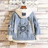 Comic Denim Jacket Men's and Women's Casual Loose Denim