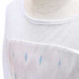 Halloween Frozen Dress Toddler Spring and Autumn Frozen 2 Princess Elsa Mesh Floral Print Princess Performance Dress