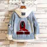 Comic Denim Jacket Men's and Women's Spring and Autumn Fashion Casual Denim Jacket