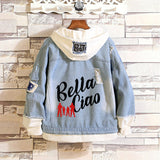 Comic Denim Jacket Men's and Women's Spring and Autumn Fashion Casual Denim Jacket