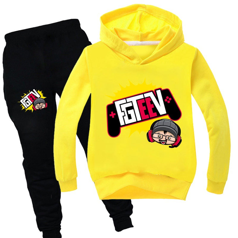Fgteev T Shirt Sweater Ankle-Tied Trousers Suit