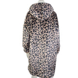 Hoodies Blankets Leopard Print Lazy Blanket Casual Hooded Sweater