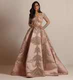 Bohemian Chic Wedding Guest Dress Glossy Silk Gilding Large Sleeve Dress Banquet Sexy Evening Dress