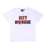 City Morgue Vlone T Shirt Men's Personality Fashion Short-Sleeved Bottoming Shirt