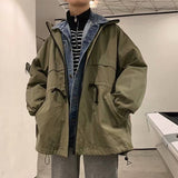 Men Denim Jacket Autumn and Winter Denim Stitching Loose Jacket Men