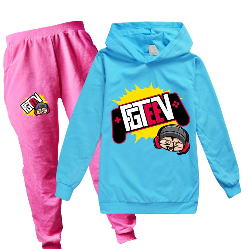 Fgteev T Shirt Sweater Ankle-Tied Trousers Suit
