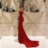 Burgundy Dresses For Wedding Dress Sexy Slim V-neck Dress