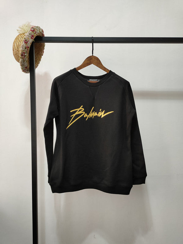T Shirt Balmain Fall/Winter Pure Cotton Long-Sleeved Sweatshirt