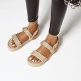 Flat Dress Sandals Summer Flat Platform Plus Size Open Toe Casual Sandals