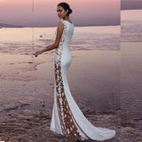 Women Lace Wedding Dress Women's Sexy Dress Banquet Evening Dress